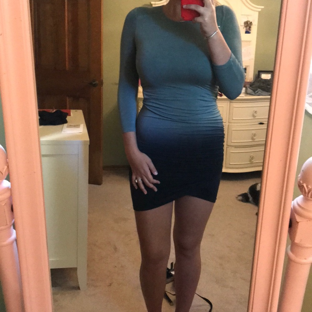 Grey and black ombré mini dress